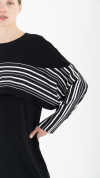 Black Striped Dress E-ML0003