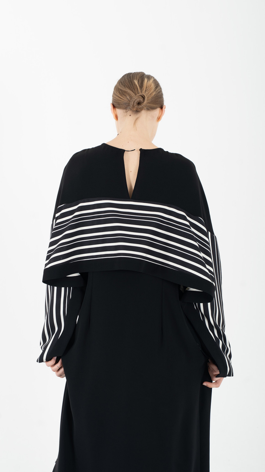 Black Striped Dress E-ML0003