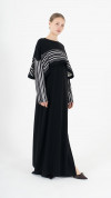 Black Striped Dress E-ML0003