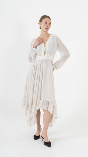 Beige Dress E-ML0006