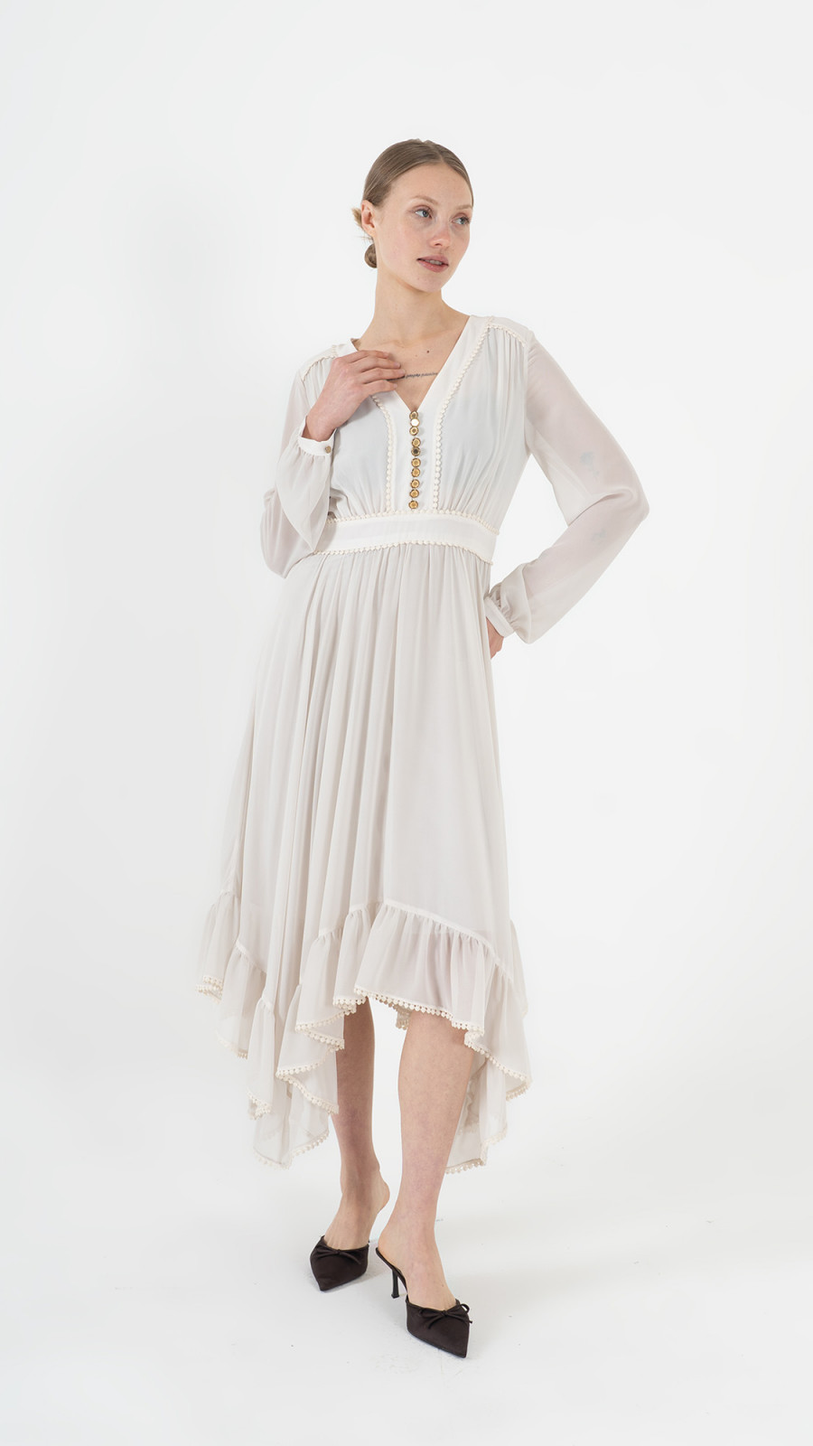 Beige Dress E-ML0006