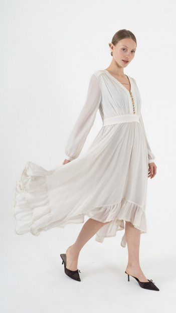 Beige Dress E-ML0006