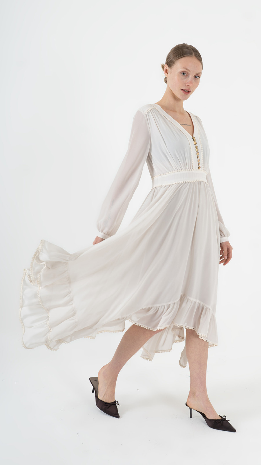 Beige Dress E-ML0006