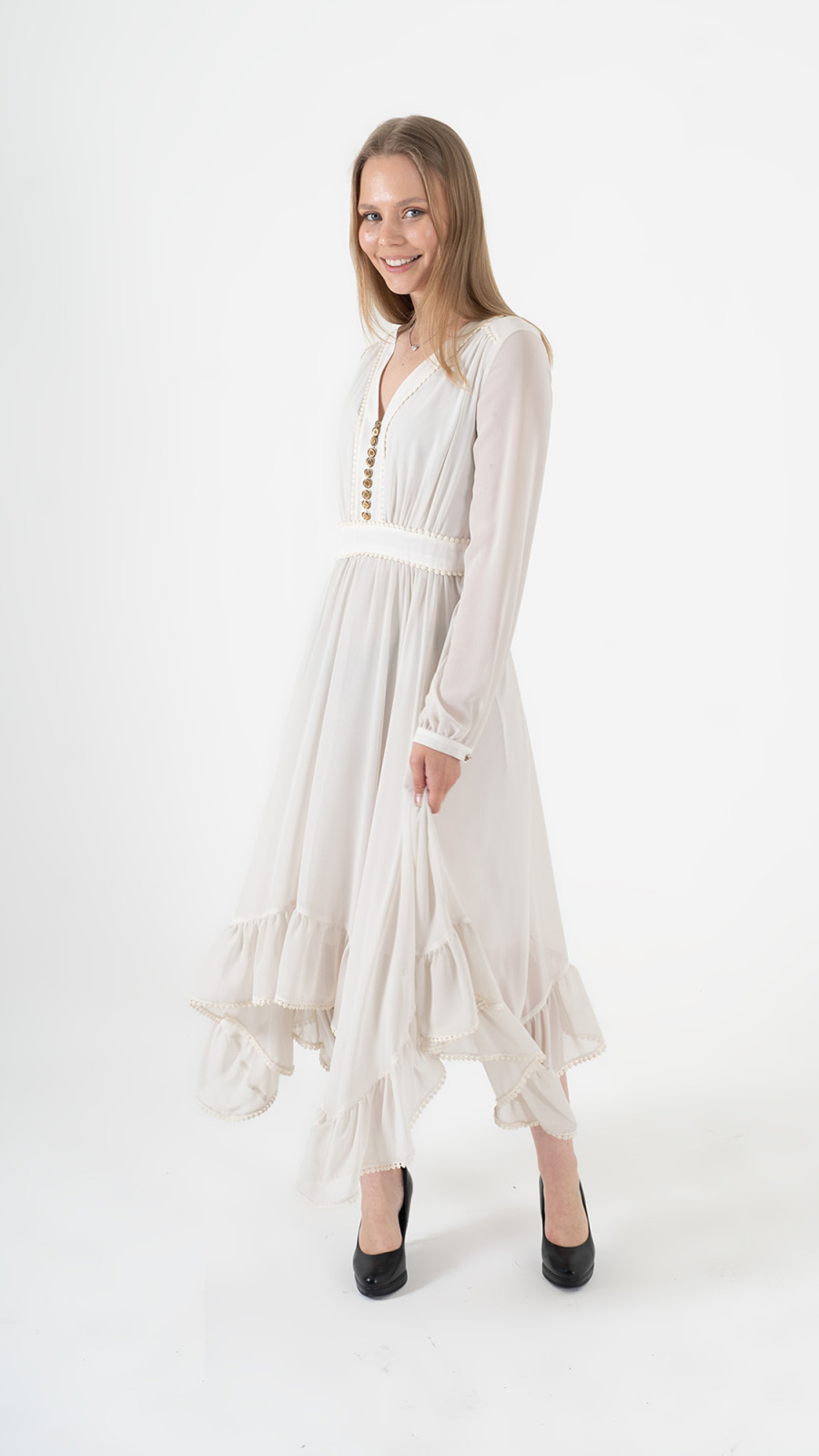 Beige Dress E-ML0008