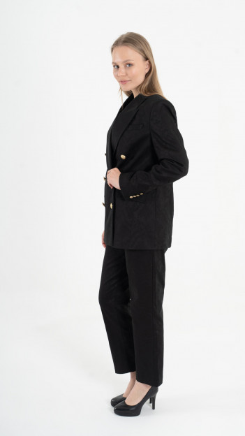 Black floral blazer suit K-ML0002