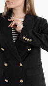 Black floral blazer suit K-ML0002