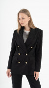 Black floral blazer suit K-ML0002