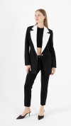 Black-White Blazer Suit K-ML0003