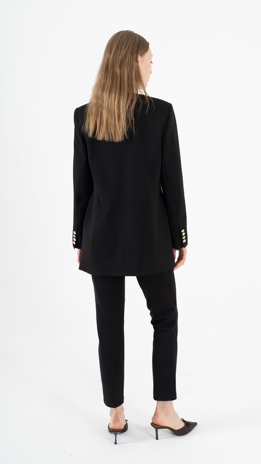Black-White Blazer Suit K-ML0003