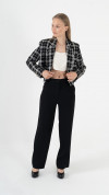 Black & White Checkered Blazer Suit K-ML0007