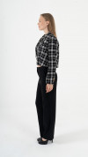 Black & White Checkered Blazer Suit K-ML0007