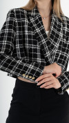 Black & White Checkered Blazer Suit K-ML0007