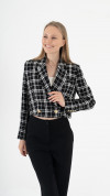 Black & White Checkered Blazer Suit K-ML0007